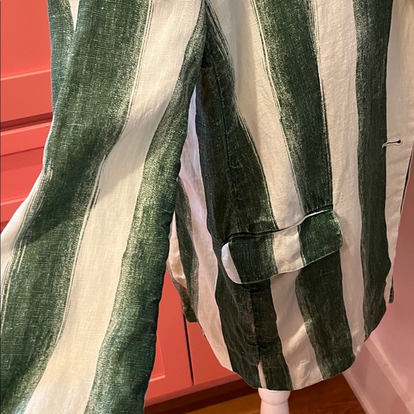 Simon Miller Lennox Jacket in Green Stripe - Picture 8 of 11